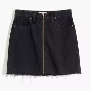 NWT- Madewell- Rigid Denim A-Line Mini Skirt